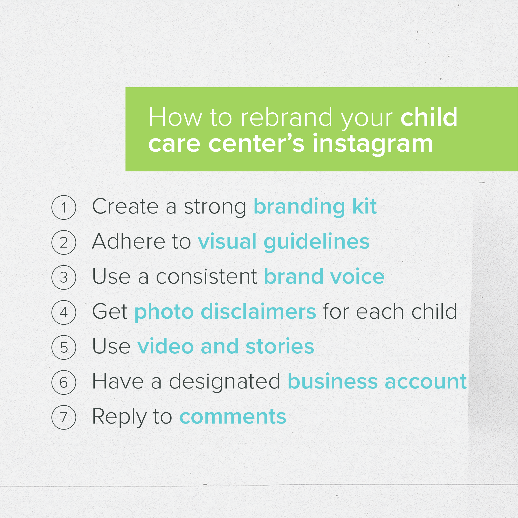 Infographic: How to Rebrand Your Child Care Center’s Instagram