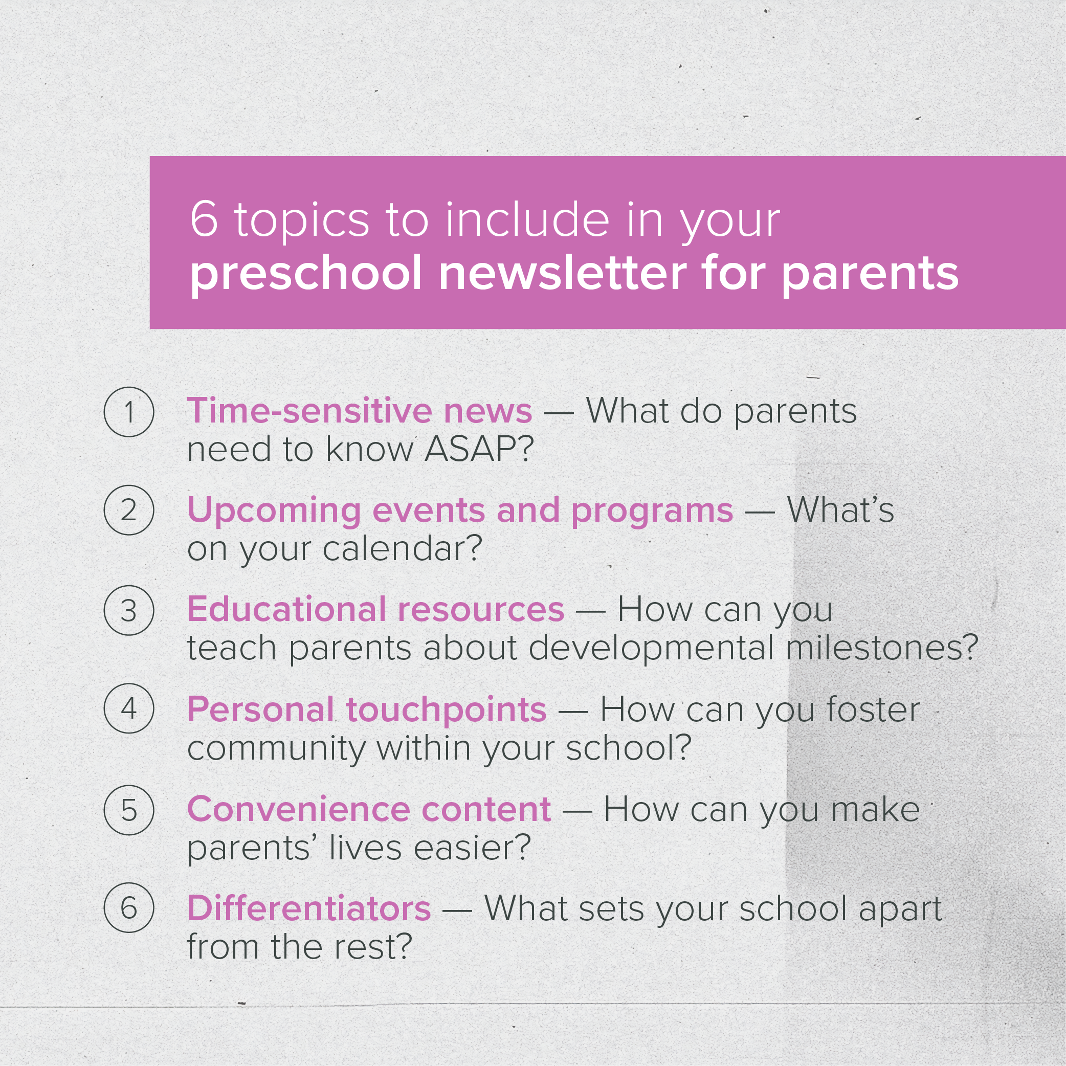 Infographic: Where to Get Content for Your Preschool’s Parent Newsletter