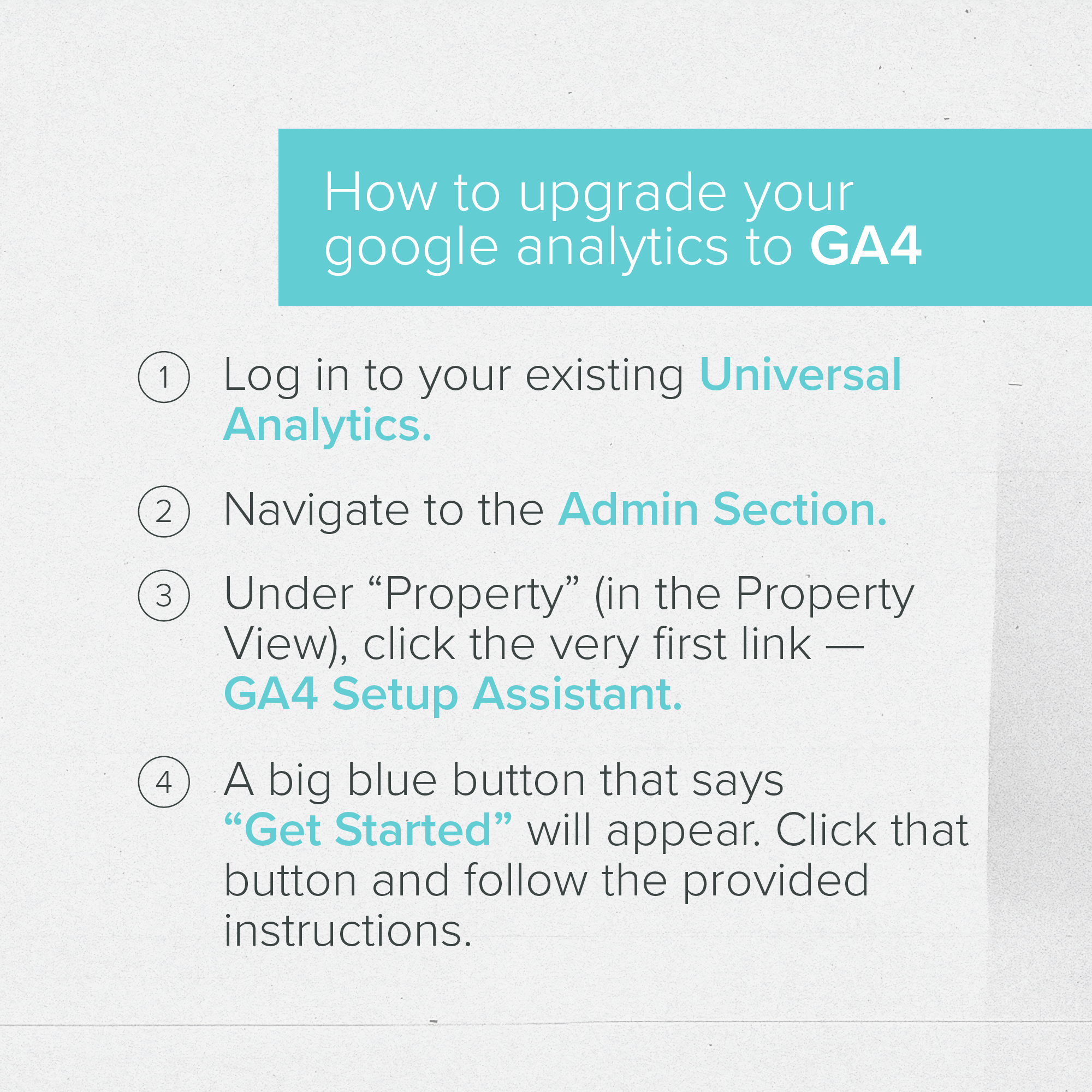 Infographic: How to Upgrade Your Google Analytics to GA4