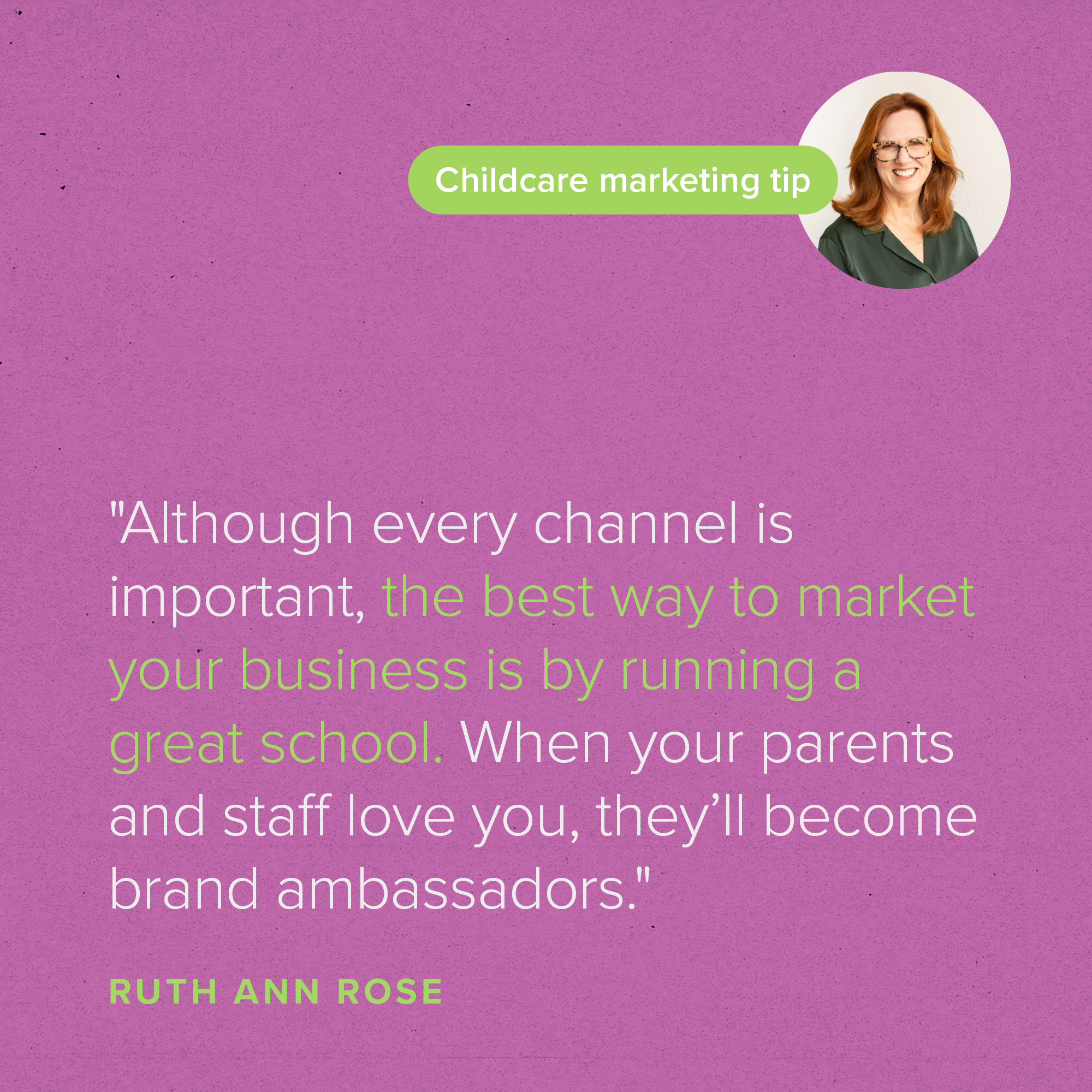 Quote Card: Marketing Your Childcare Center From the Ground Up