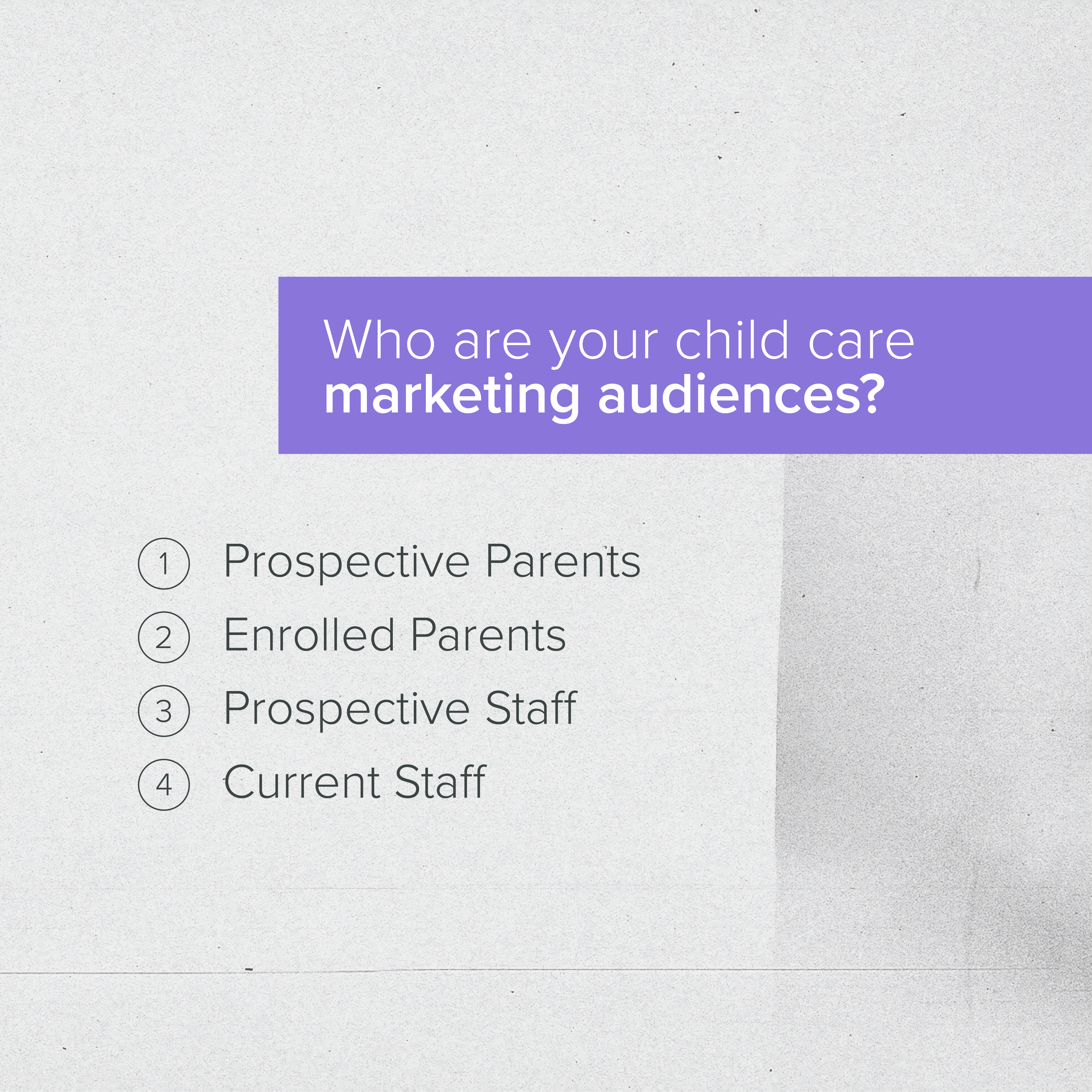 Infographic: Who Are Your Child Care Marketing Audiences?