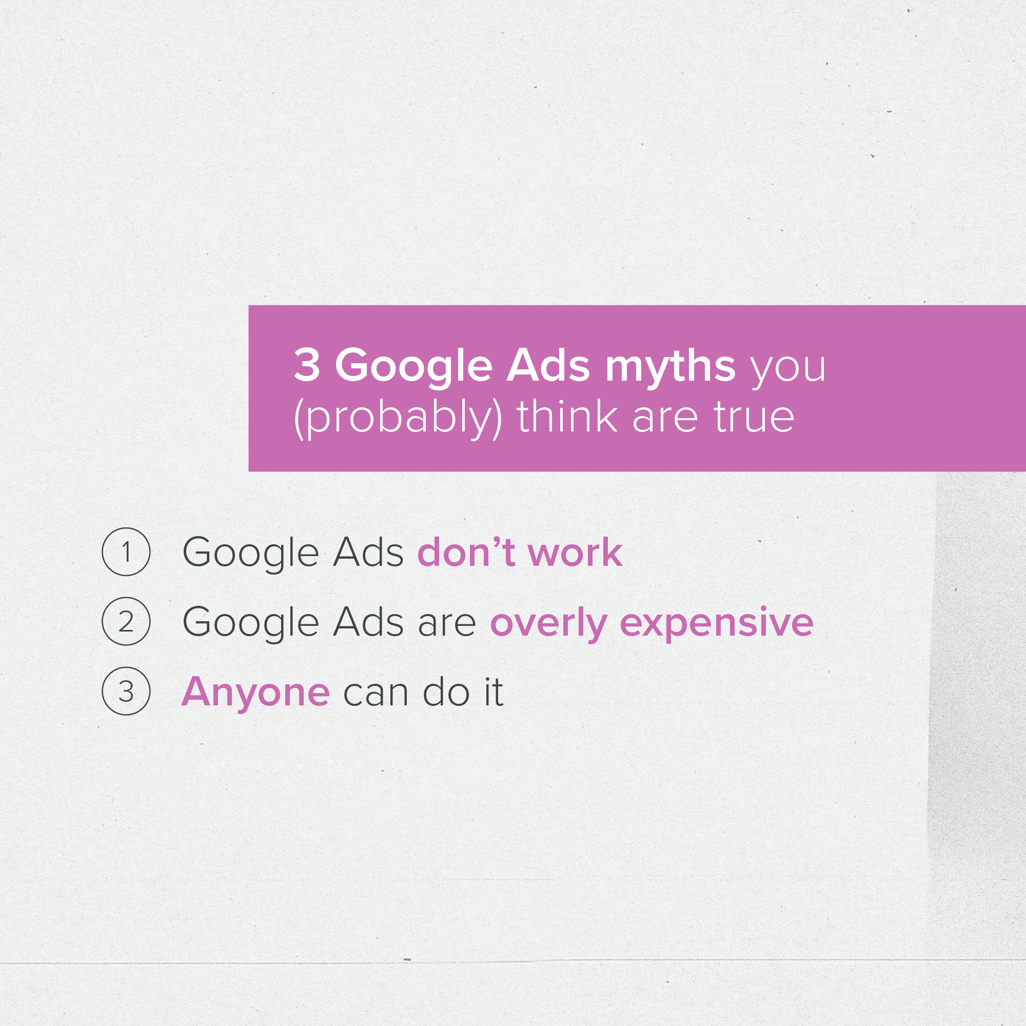 Infographic: 3 Google Ads Myths