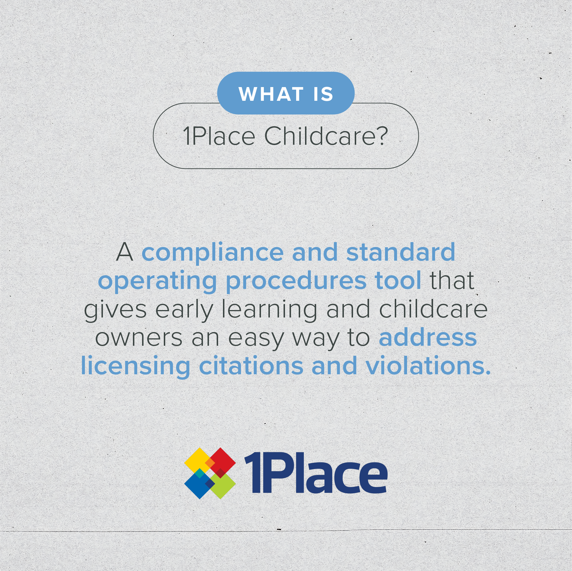 Infographic: 1Place Childcare — How a Compliance and Standard Operating Procedures Tool Helps Your Business