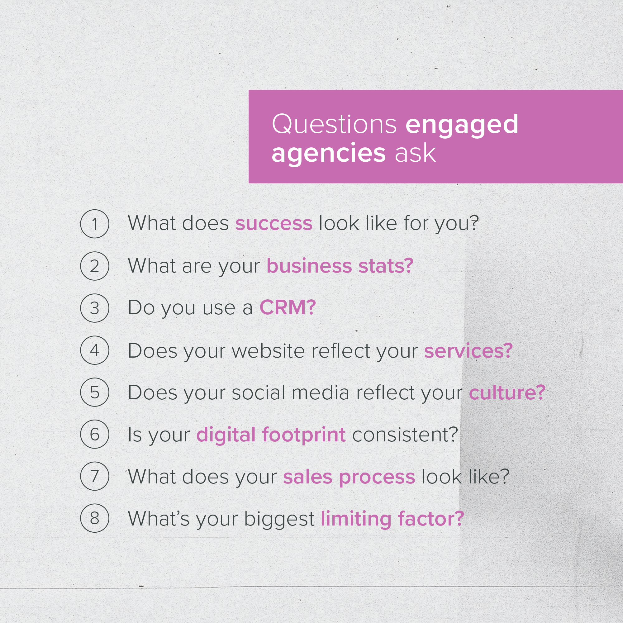Infographic: Is Your Marketing Partner Asking YOU Enough Questions?